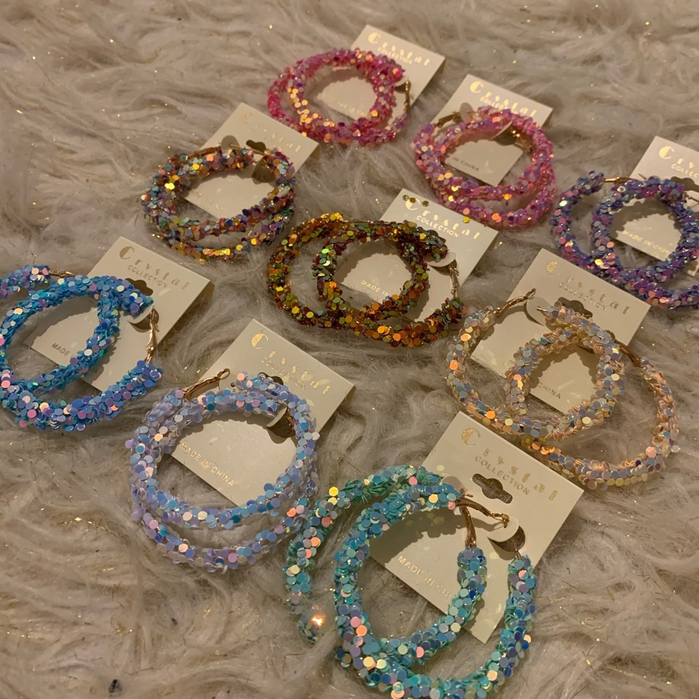⭐️2 FOR $10⭐️ Glitter hoops